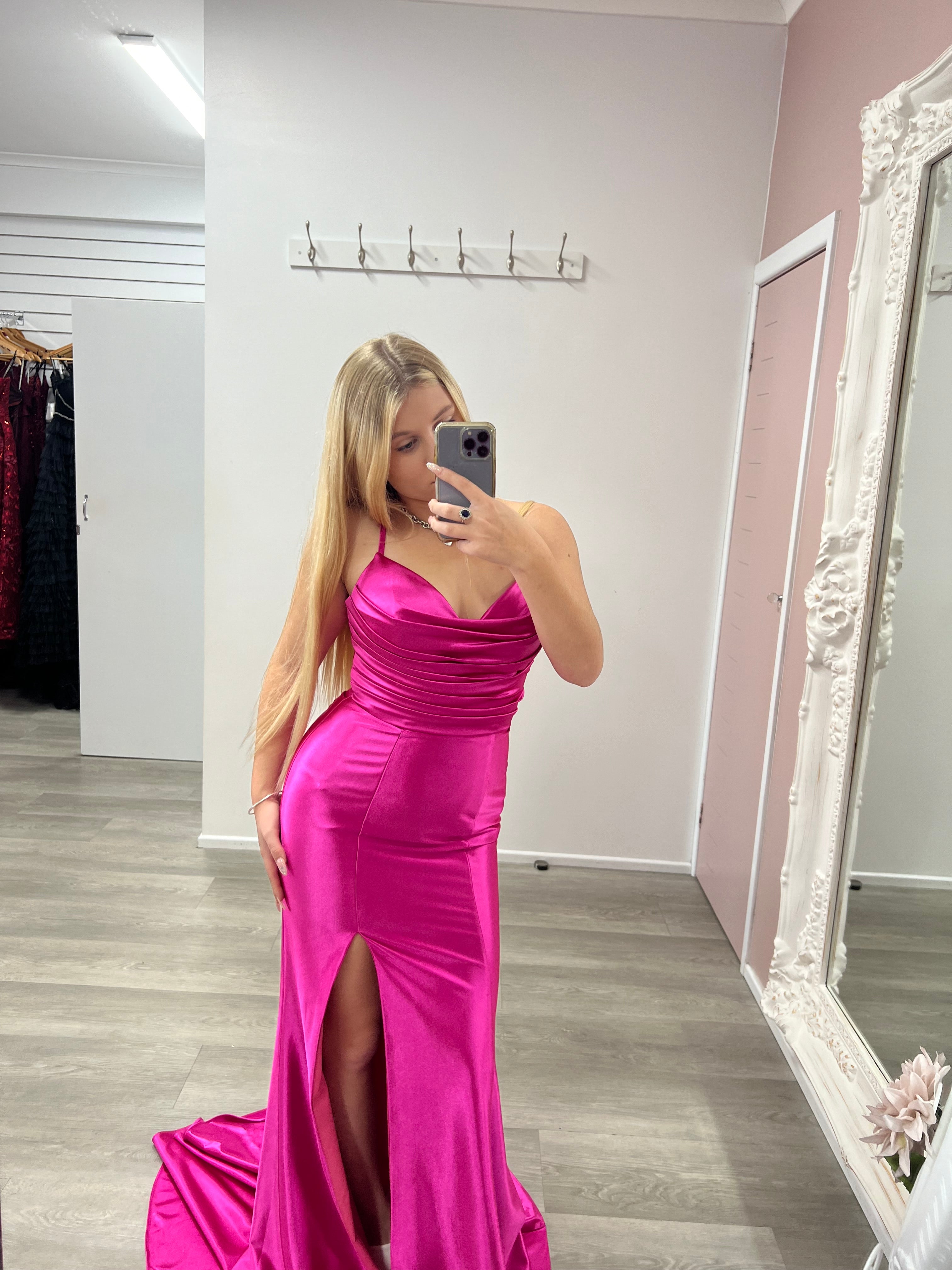 Lykaysha Boutique Limited Edition Aria Hot Pink Formal Dress