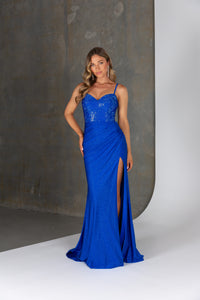 cobalt blue formal dress