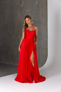 Red formal dress