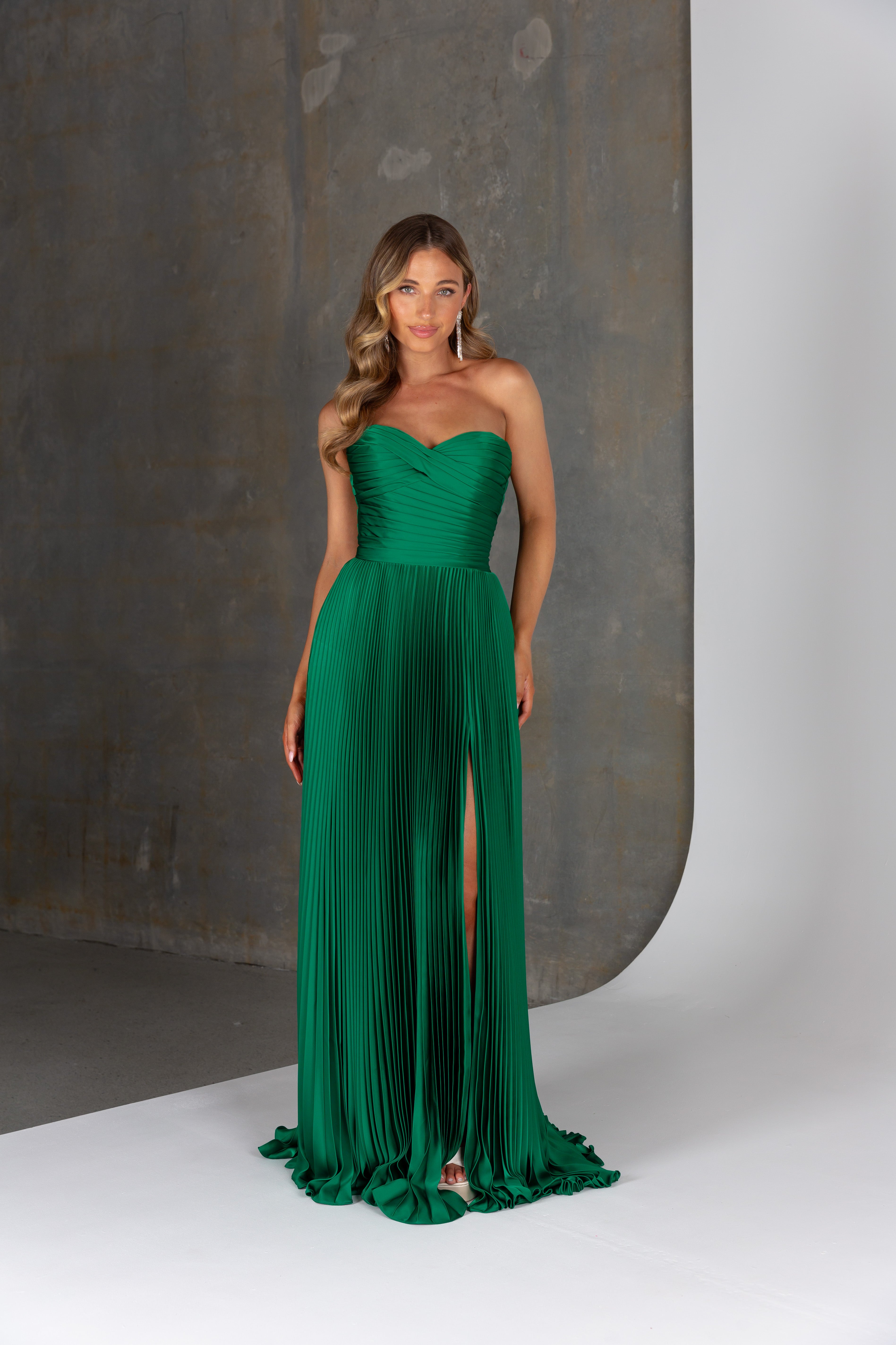Emerald green formal dress