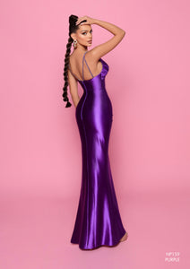 NP159 by Nicoletta Black, Dark Emerald, & Purple Formal Dress