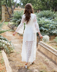 Boho H/L Lace Dress - White by Twosisters The Label Cocktail Dress