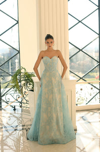 NC1057 by Nicoletta Yellow/Ivory, Blue/Nude, & Ivory/Nude Formal Dress
