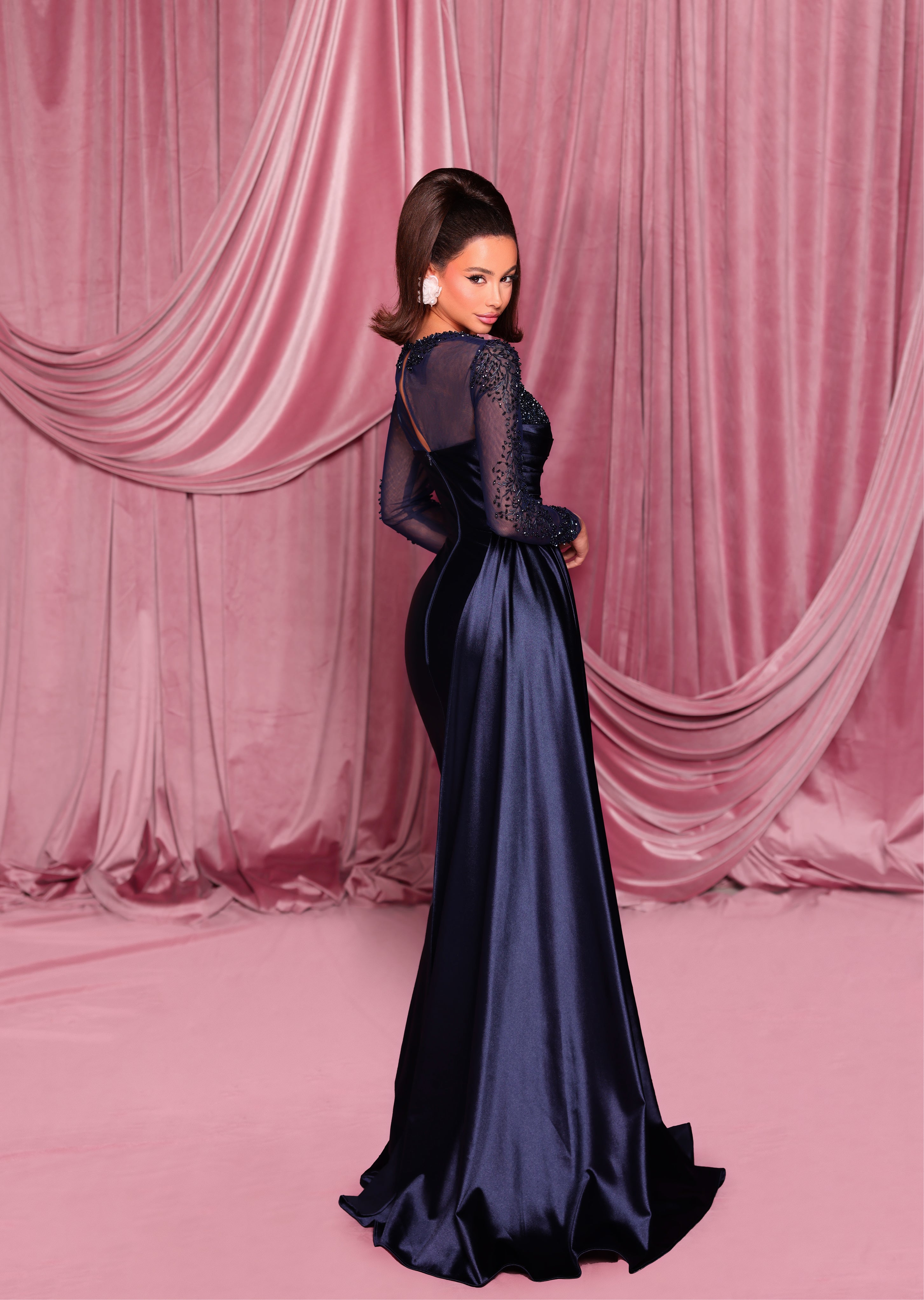 NC3078 Long Sleeve Evening Dress