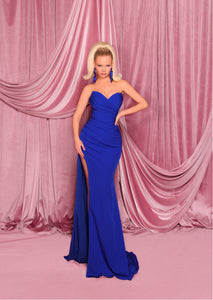 NC3088 by Nicoletta - crepe fitted formal gown at Lykaysha Boutique Hervey Bay