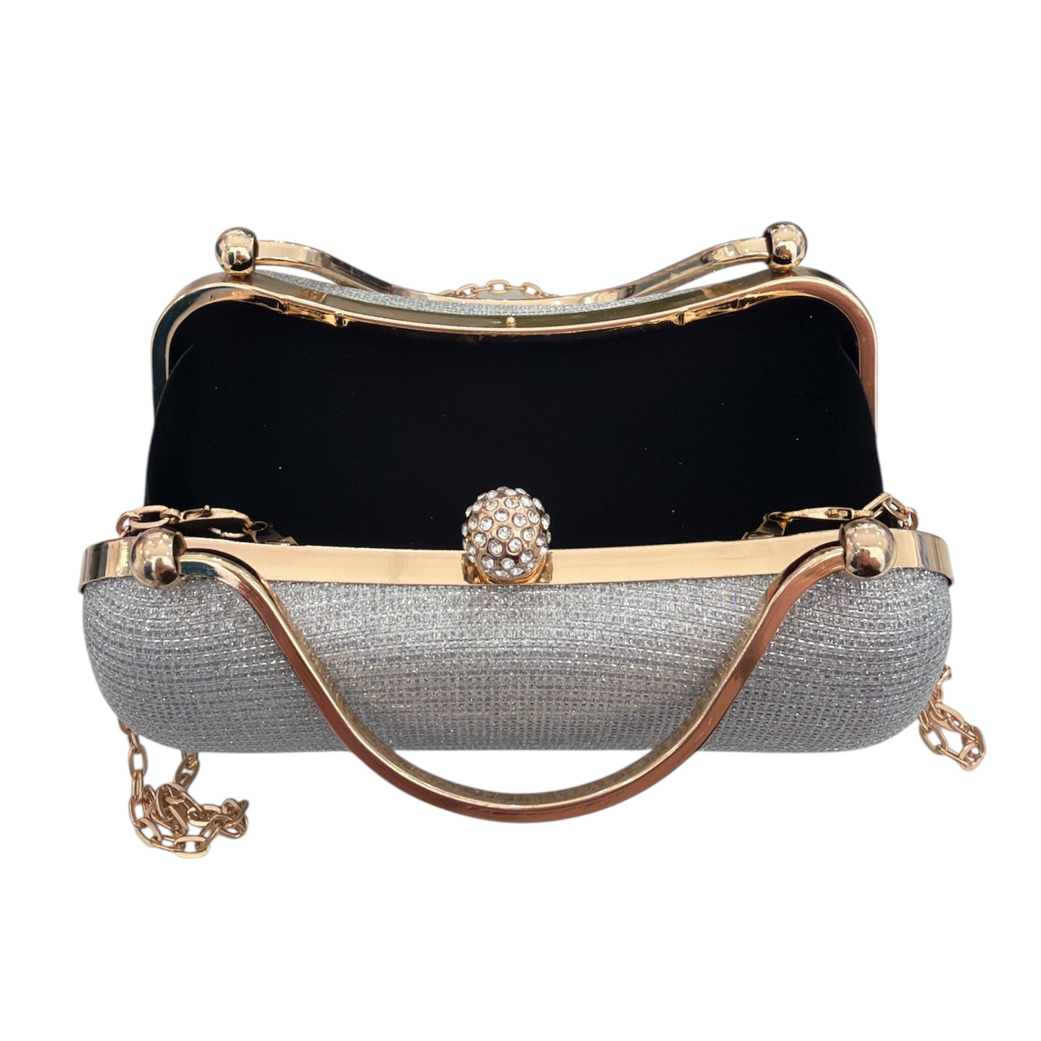 Emma Clutch - Silver Glitter