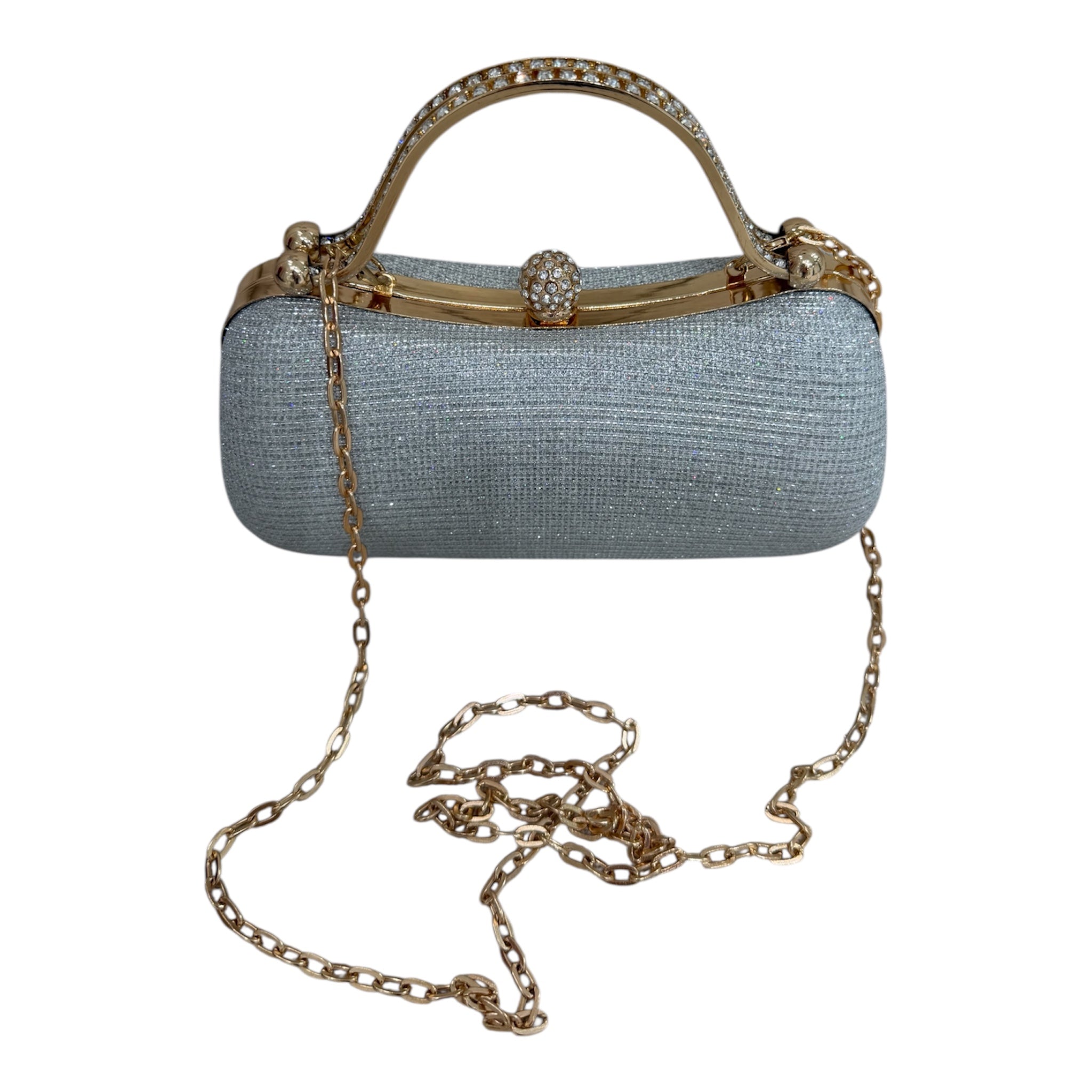 Emma Clutch - Silver Glitter