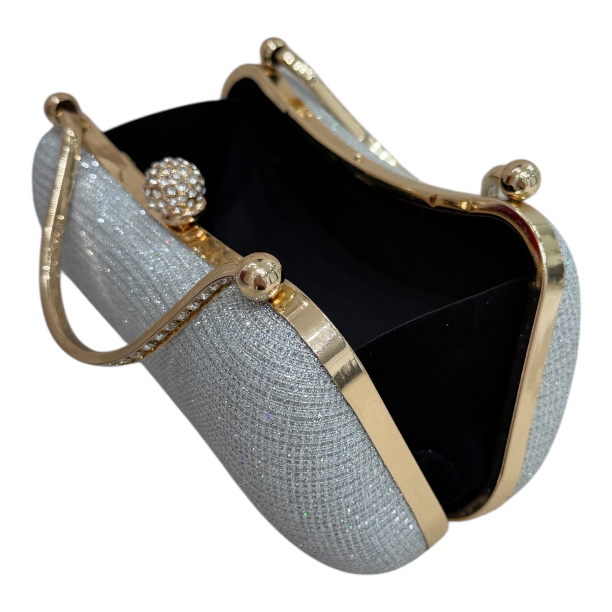 Emma Clutch - Silver Glitter