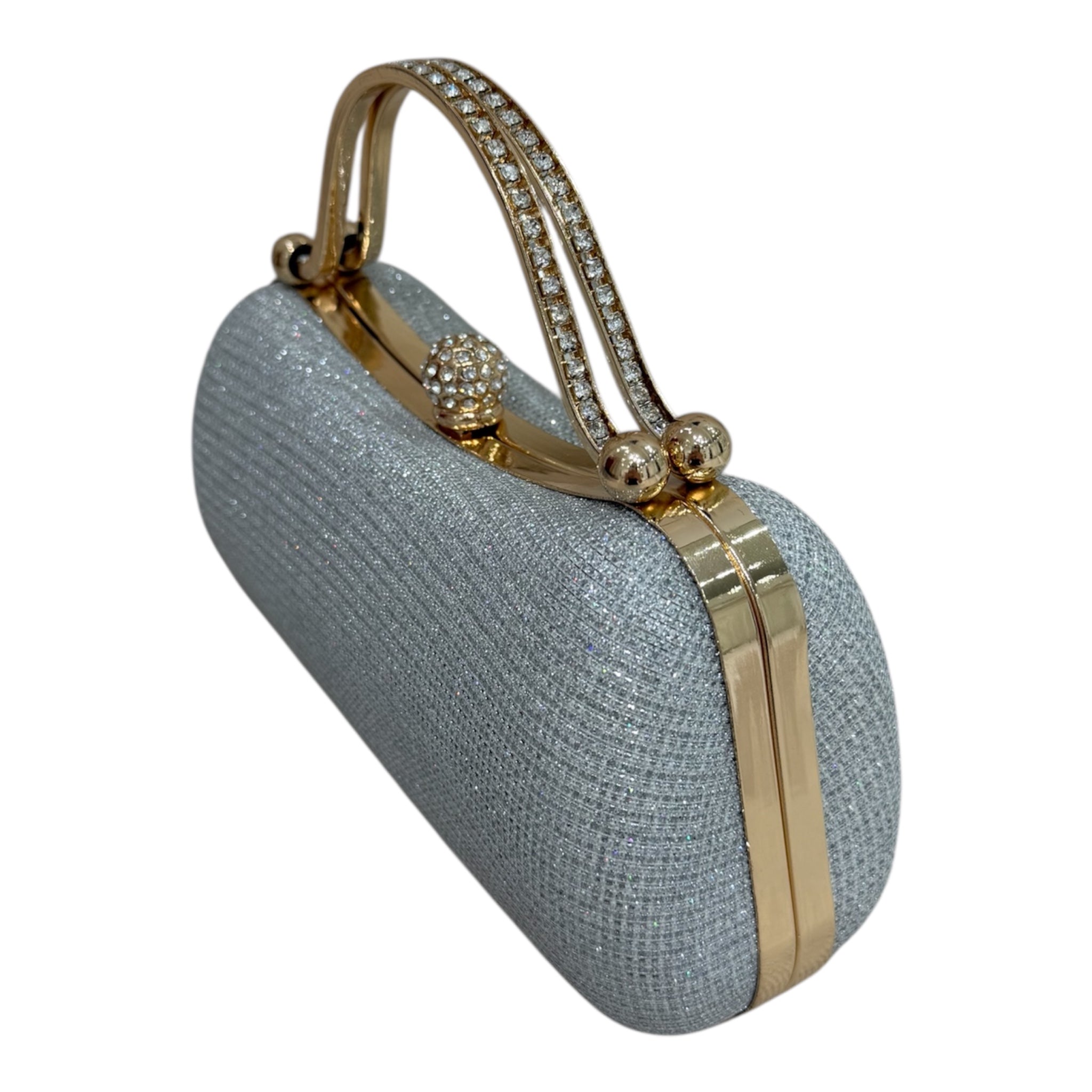 Emma Clutch - Silver Glitter
