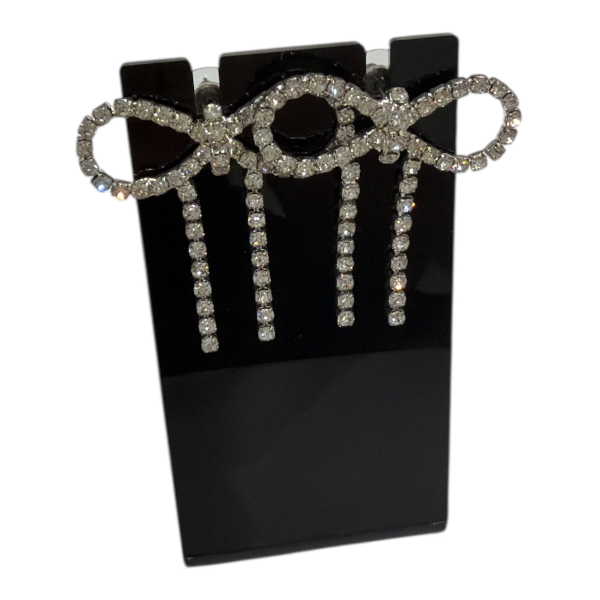 Bow Earrings - Silver