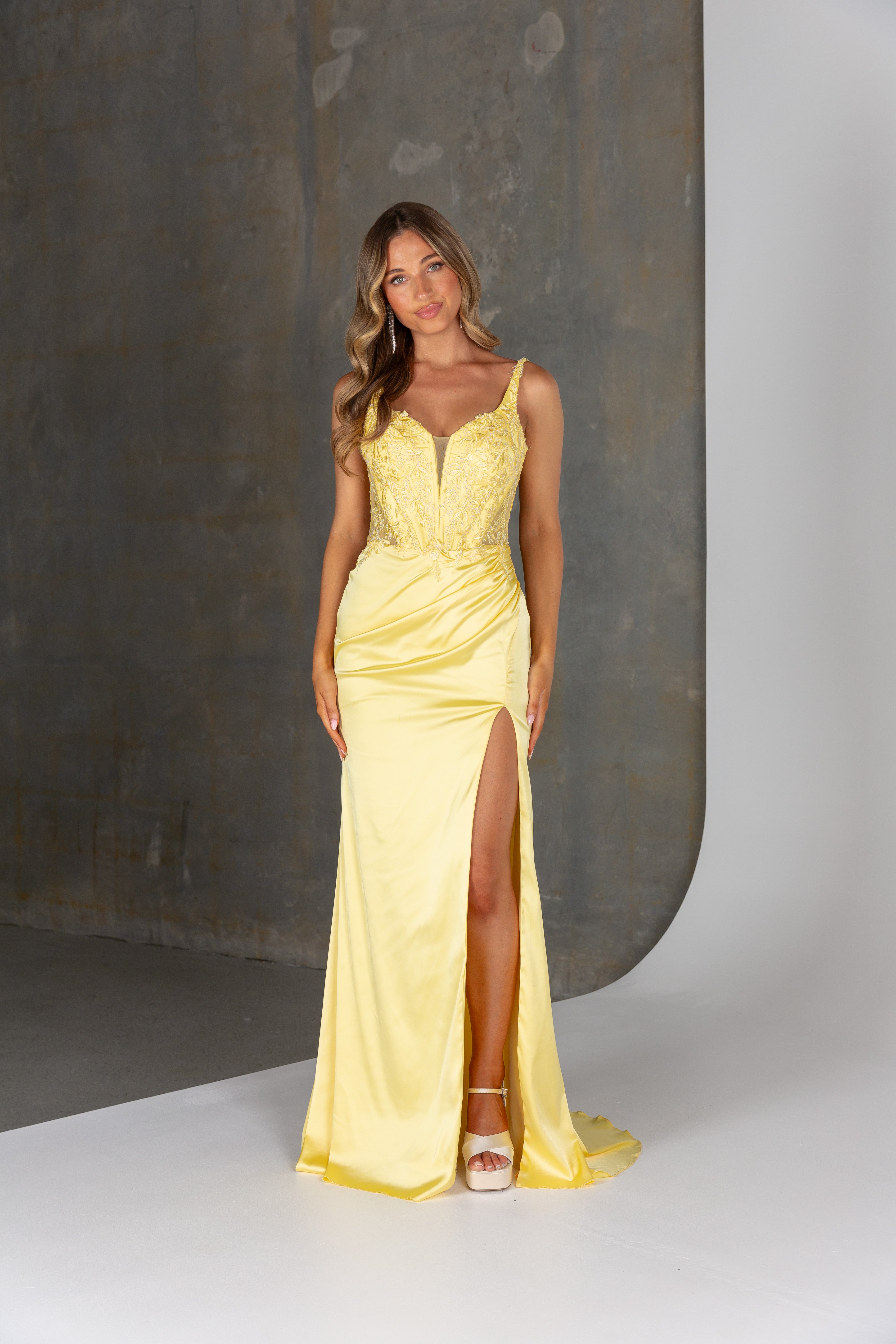 Yellow formal dress