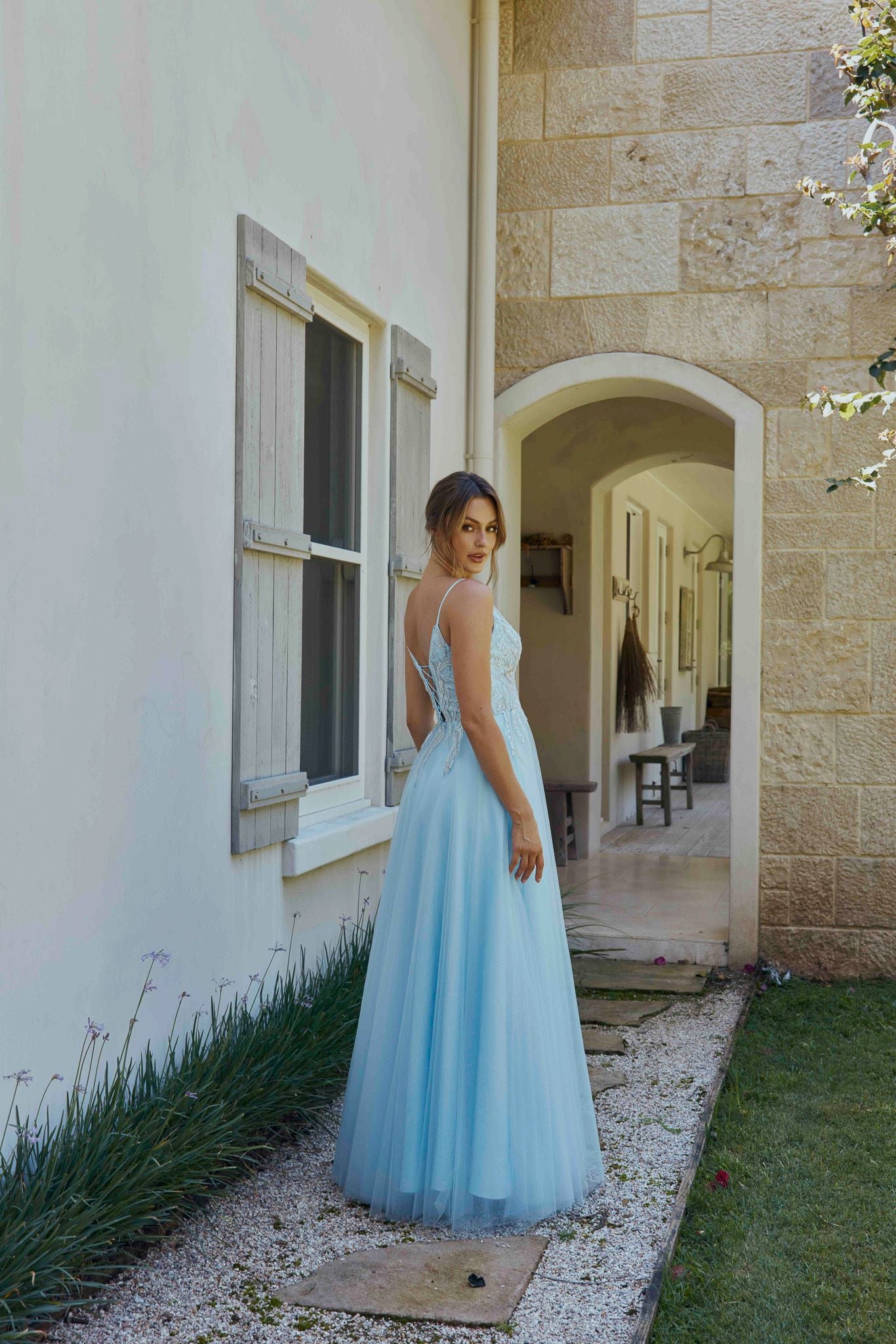 Aster PO2316 by Tania Olsen Pale blue Formal Dress