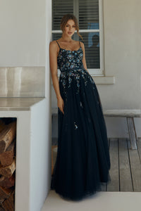 Flora PO2315 by Tania Olsen Black Multi Formal Dress