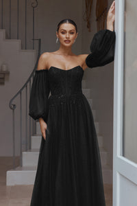 Lily PO2305 by Tania Olsen Emerald, Black, & Red Formal Dress