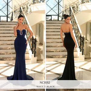 NC1052 by Nicoletta Black, & Navy Formal Dress