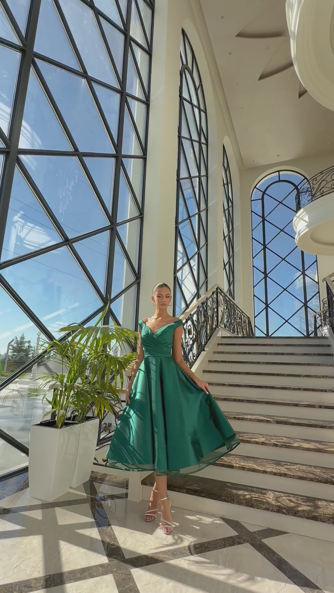 NC1089 by Nicoletta Black, & Emerald Cocktail Dress