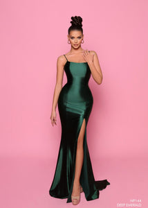 NP144 by Nicoletta Plum, Royal, Deep Emerald & Ruby formal dress
