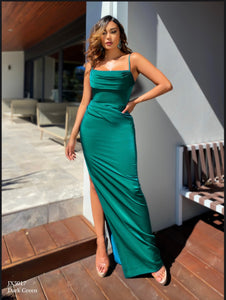JX5017 by Jadore Dark green, Pink, Red Formal dress