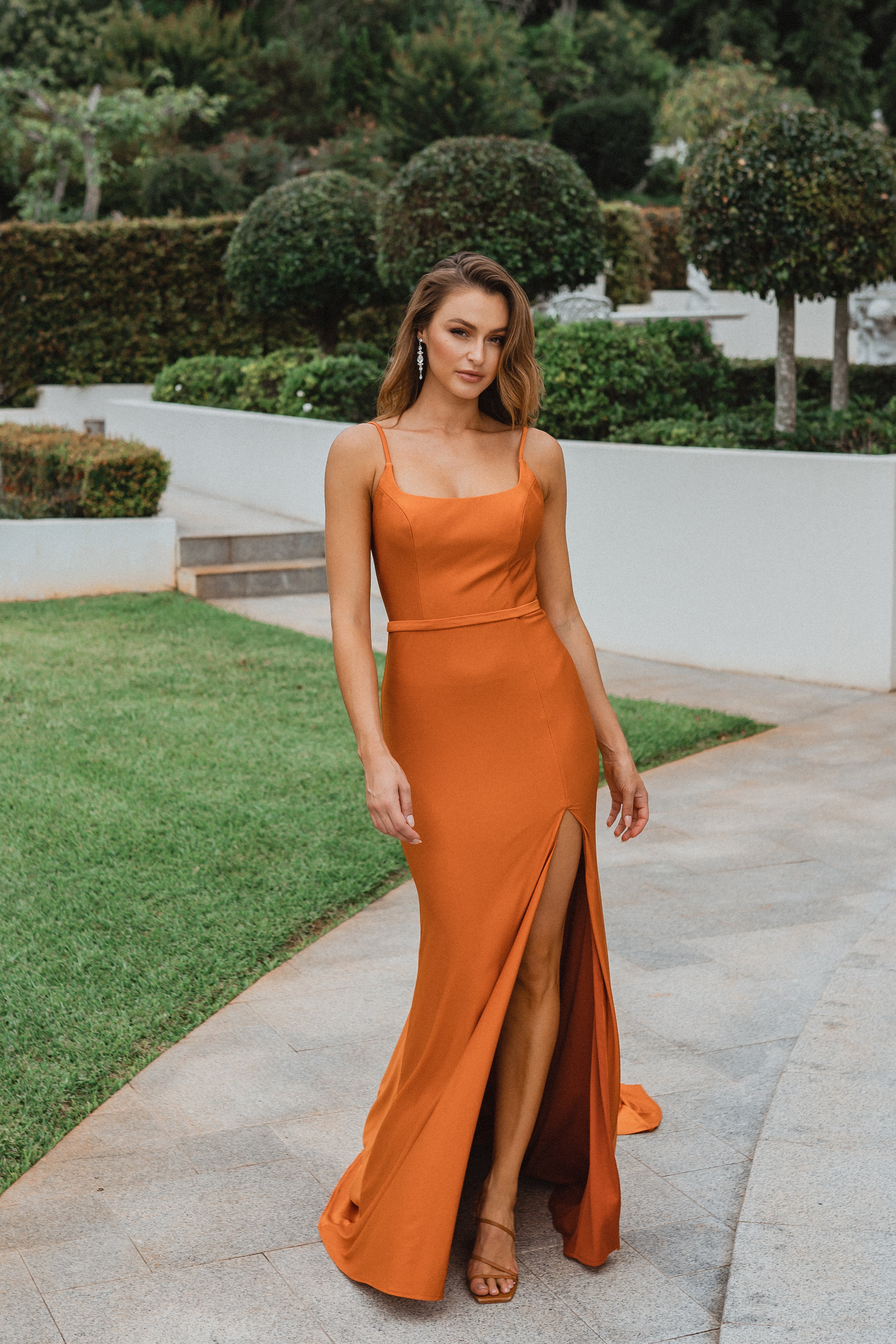 Manila by Tania Olsen Burnt Orange sale dress