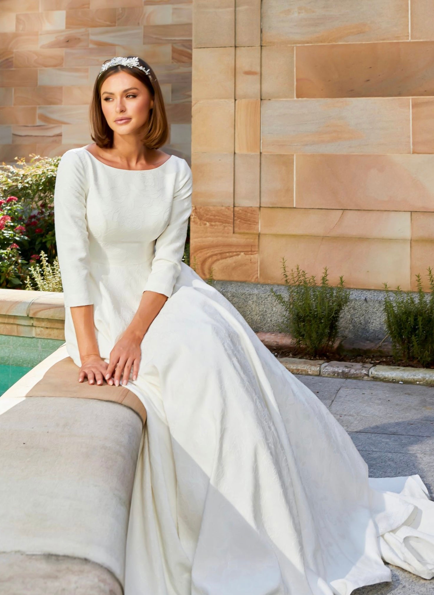 Marina by Tania Olsen Vintage White Wedding Gown
